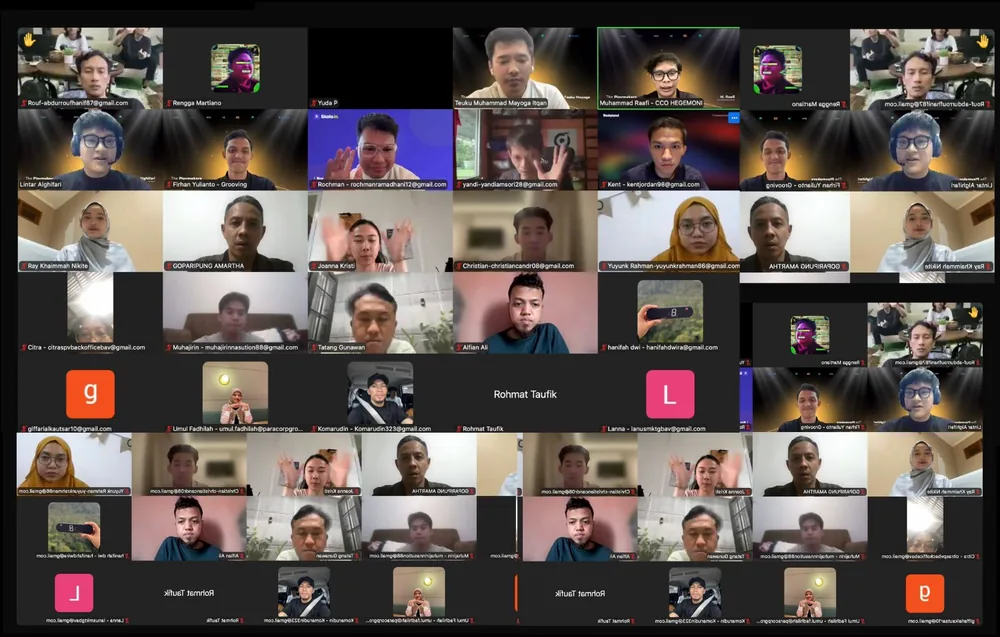 Suasana Masterclass The Playmakers via Zoom